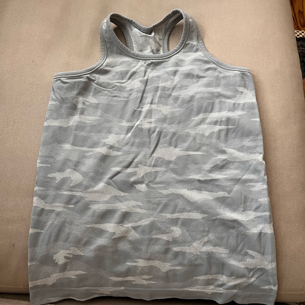 Athleta Girl Gray Camo Tank Top